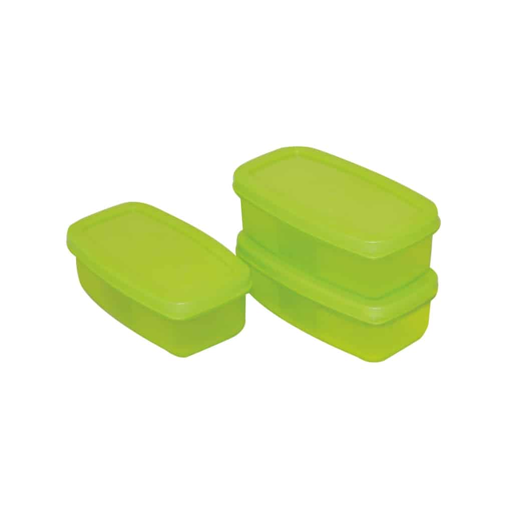 Small Food Container Set 200 Ml(set Of 3) Shade Green