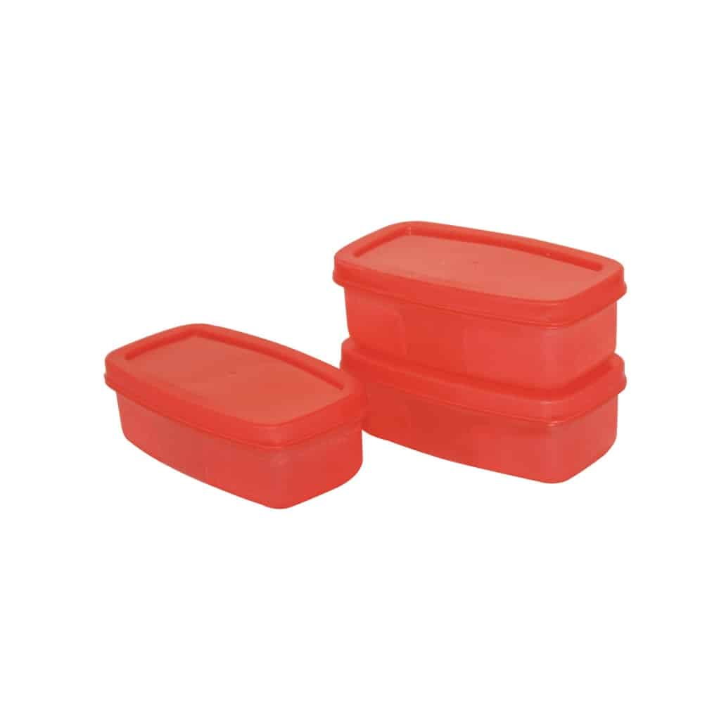 Small Food Container set 200 ml(Set Of 3) SHADE-RED