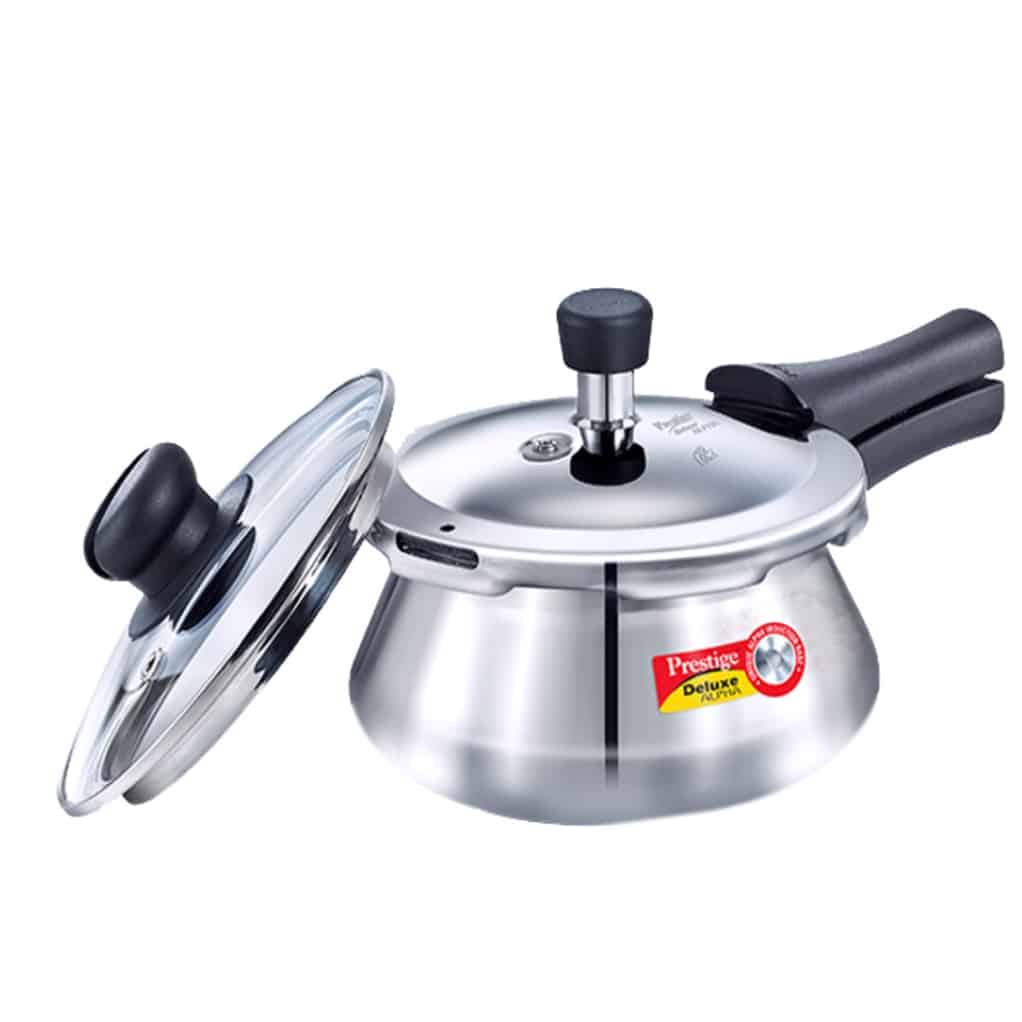 Ss Deluxe Alpha Pressure Cooker Handi With Glass Lid 1.5ltr