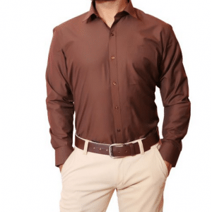 mens-brown-plain-formal-shirt